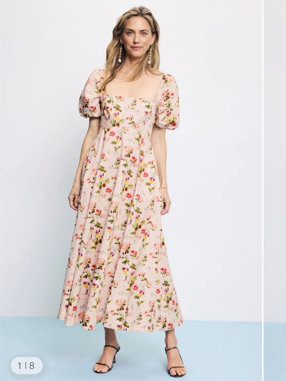Hill House Pink Floral Matilda Nap Dress Midi Large - Picture 5 of 11